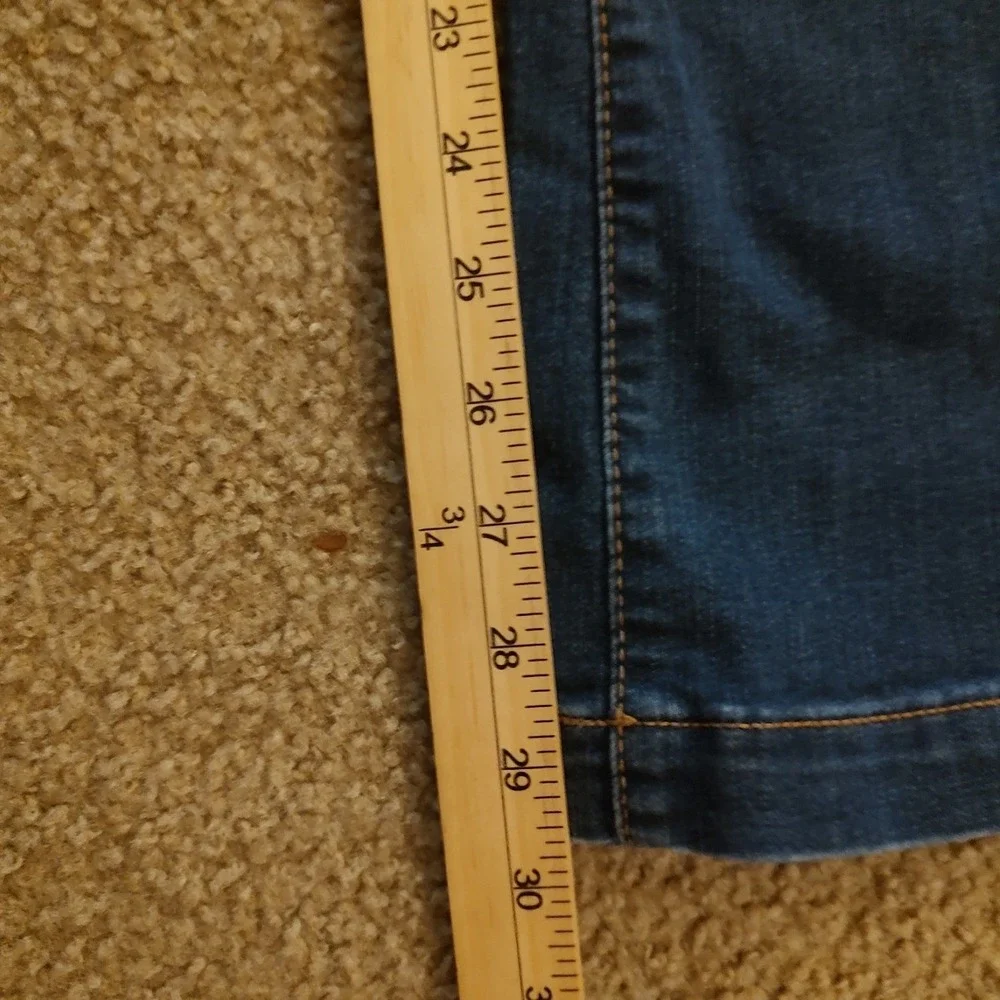 Knox Rose Flare Jeans Women 10 Dark Blue Excellent Pull On High Rise Stretch